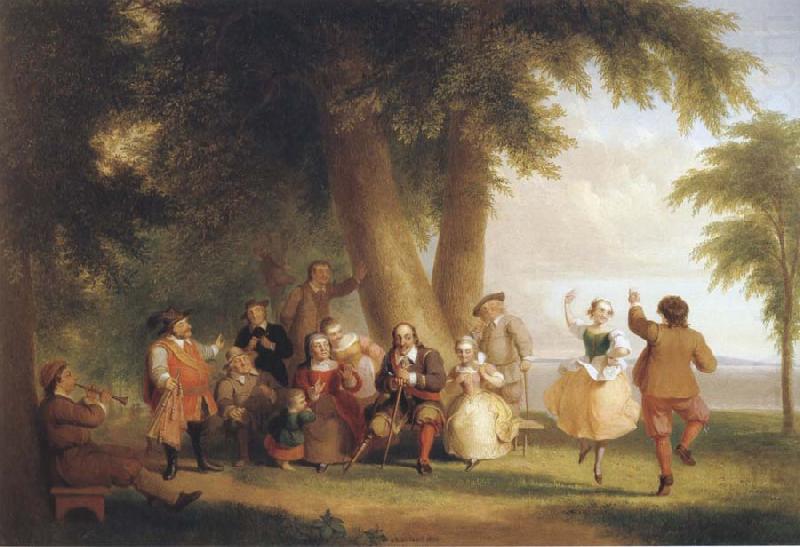 Asher Brown Durand Dance on the battery in the Presence of Peter Stuyvesant china oil painting image